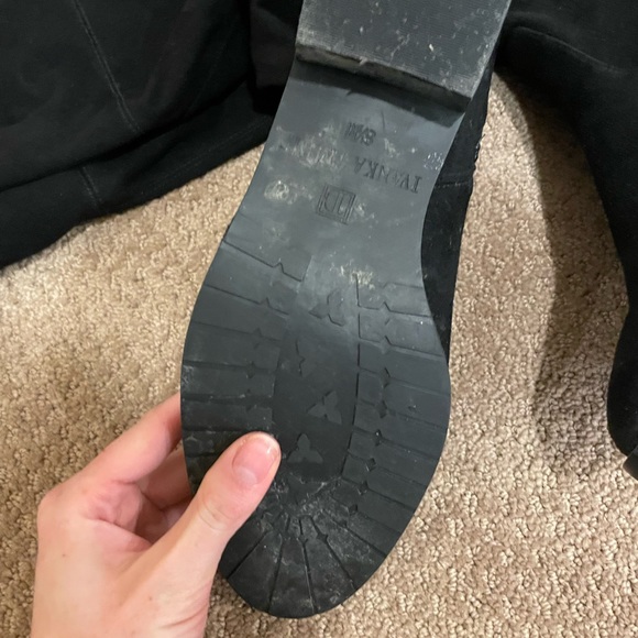 Black suede thigh high boots - Picture 6 of 7